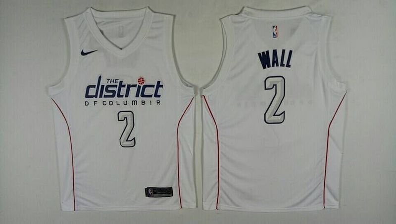 Men Washington Wizards #2 Wall White City Edition Nike NBA Jerseys